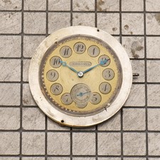 Antique Pocket Watch Movement CYMA Tavannes w Romanel Fancy Dial 39.7mm