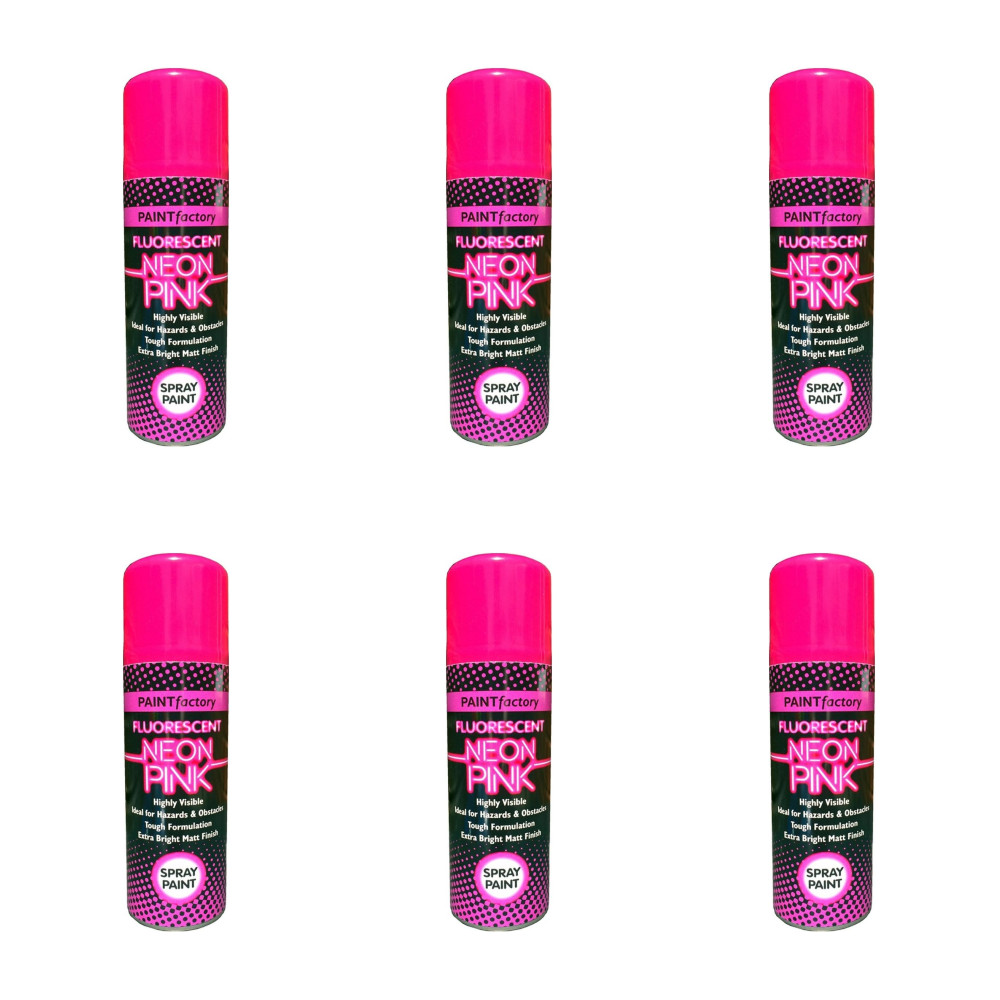 Rackhams Pink 4X Fluorescent Neon Spray Paint 200Ml - Image 10