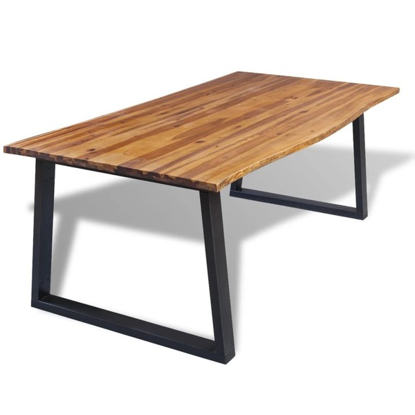 Akazienholz Massiv Esstisch 200X90 Cm Esszimmertisch Holztisch Tisch Vidaxl-image