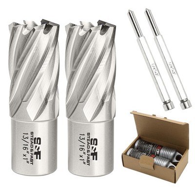 S&F STEAD & FAST Annular Cutter Set, 2-pc, 13/16'' Diameter x 1'' Depth of Cut for