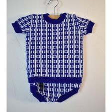 Vintage 1960s Maycrest Playwear Blue and White TwoPiece Baby Set, Shirt  Shorts
