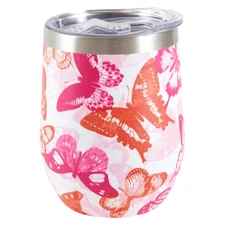 Chic & Tonic Wine Tumbler Pink Butterflies