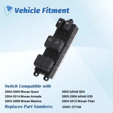 Master Power Window Control Switch For 2004-2014 Nissan Titan Cab Pickup 4-Door#