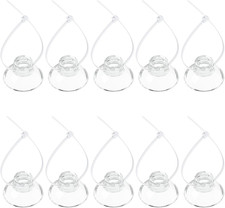 10 Pack Suction Cups with 20 Pieces Adjustable Zip Ties for Aquarium Fish Tank B
