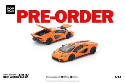 (Pre-order) POP RACE 1/64 LAMBORGHINI COUNTACH LP1 800-4 ARANCIA ATLAS Model Car
