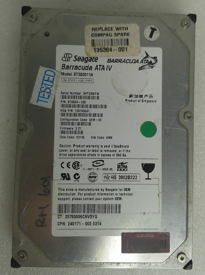 新品未開封 Seagate 3.5インチ内蔵HDD 20GB EIDE Seagate PATA/IDE/EIDE 20 GB Internal Hard Disk Drives for sale | eBay