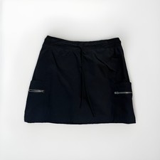 Tangerine Women's Black Athletic Mini Skirt S Small Zipper Pocket Mid Rise A18