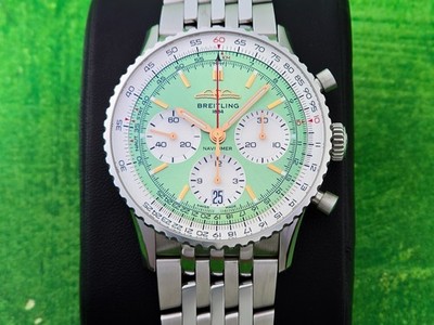 Breitling Navitimer B01 Chronograph 41 Green dial AB0139 Complete set 2024