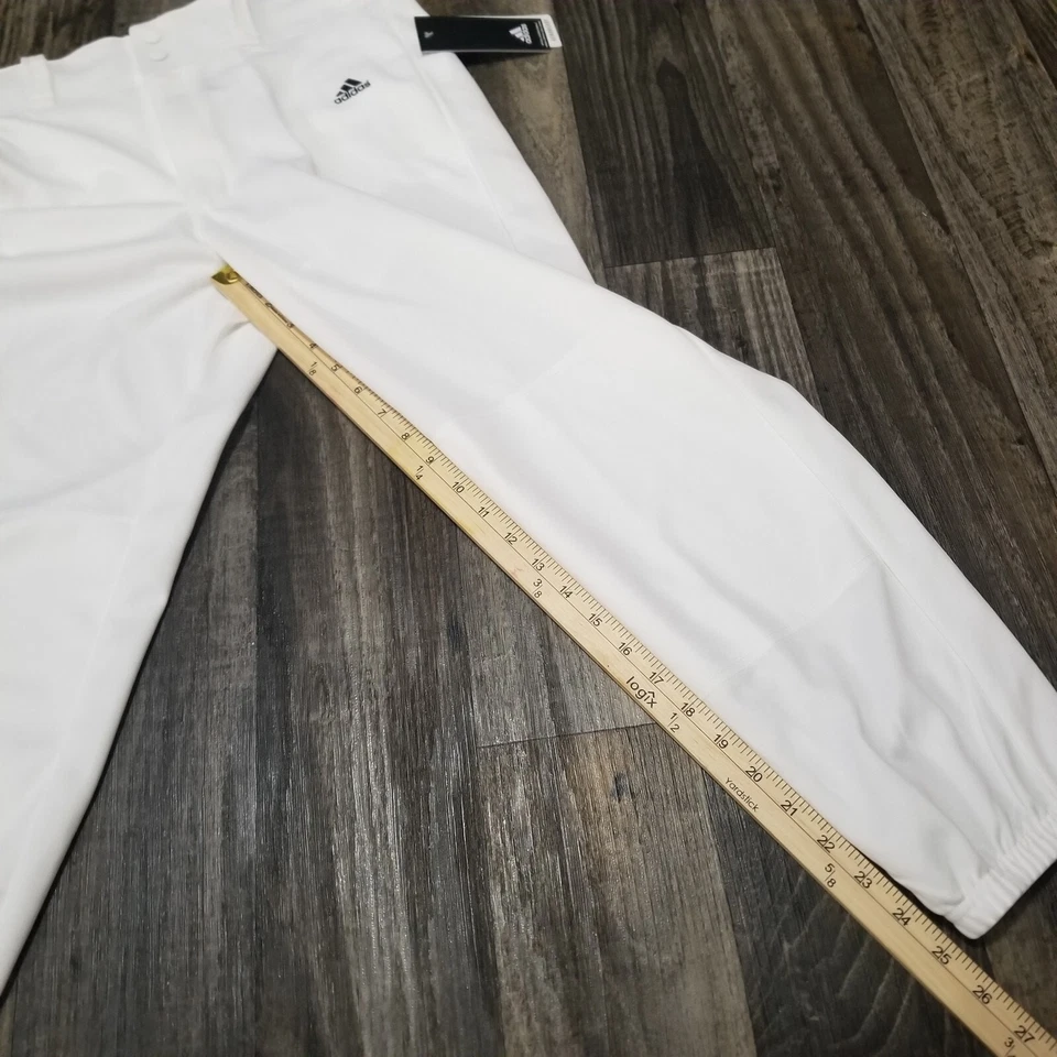 Pantalones de béisbol Adidas triple raya tradicionales blancos jóvenes XL niños niños 18-20 Foto 4 de 4