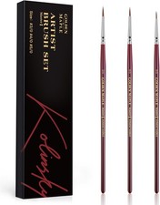 Kolinsky Sable Miniature Paint Brushes - Golden Maple Professional Ultra Fine...