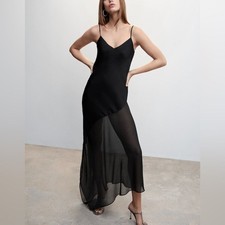 Camille x Mango Asymmetric Hem Dress Sz M