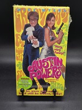 Austin Powers International Man of Mystery VHS w/Hype Sticker Warner Watermark
