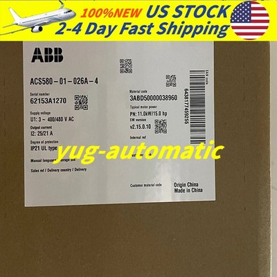 ABB ACS580-01-026A-4 - Brand New RS485 Modbus RTU VFD