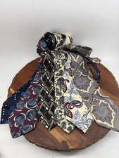 Lot of 6 Vtg Men's Neck Ties Givenchy Danielli Oscardela Renta Silk Polyester
