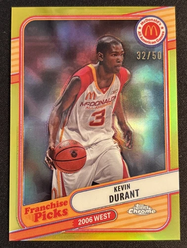 2024 Topps Chrome McDonalds Franchise Picks #REA-KDT Kevin Durant Gold /50