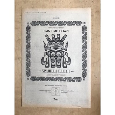 SPANDAU BALLET PAINT ME DOWN POSTER SIZED original music press advert from 1981 