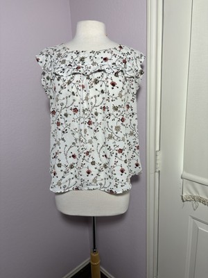 LOFT Women's Blouse Size Large Petite. Floral Print