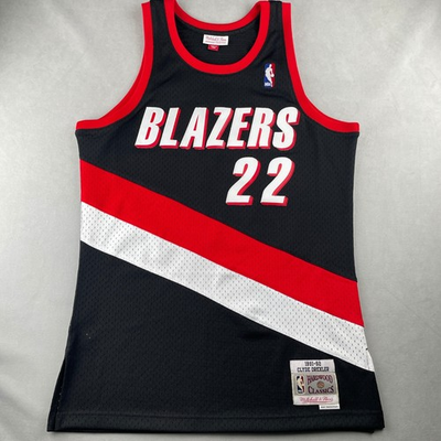 #ad Portland Blazers Jersey Mens M Black Mitchell amp; Ness Swingman HWC Clyde Drexler $98.53