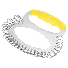 28 O-rings Stainless Steel Key Organizer, 2 Pieces for Home Office, Yellow