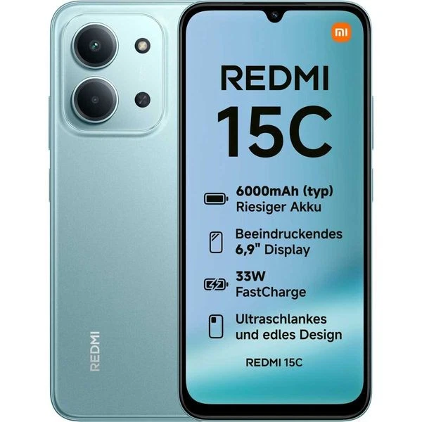 S.BESCHREIBUNG Xiaomi Redmi 15C 5G 256GB 4GB RAM Dual Mint Grün EU
