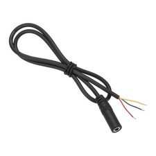 3.5mm Female Jack 1/7" TRS 3 Plug 34mm 26AWG Pole Cable, 19.7inches
