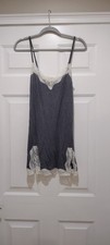 Victoria Secret Babydoll Gray Lace Nightie Size Medium
