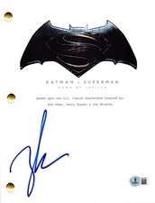 Zack Snyder Signed Batman V Superman Script Dawn of Justice Autograph Beckett