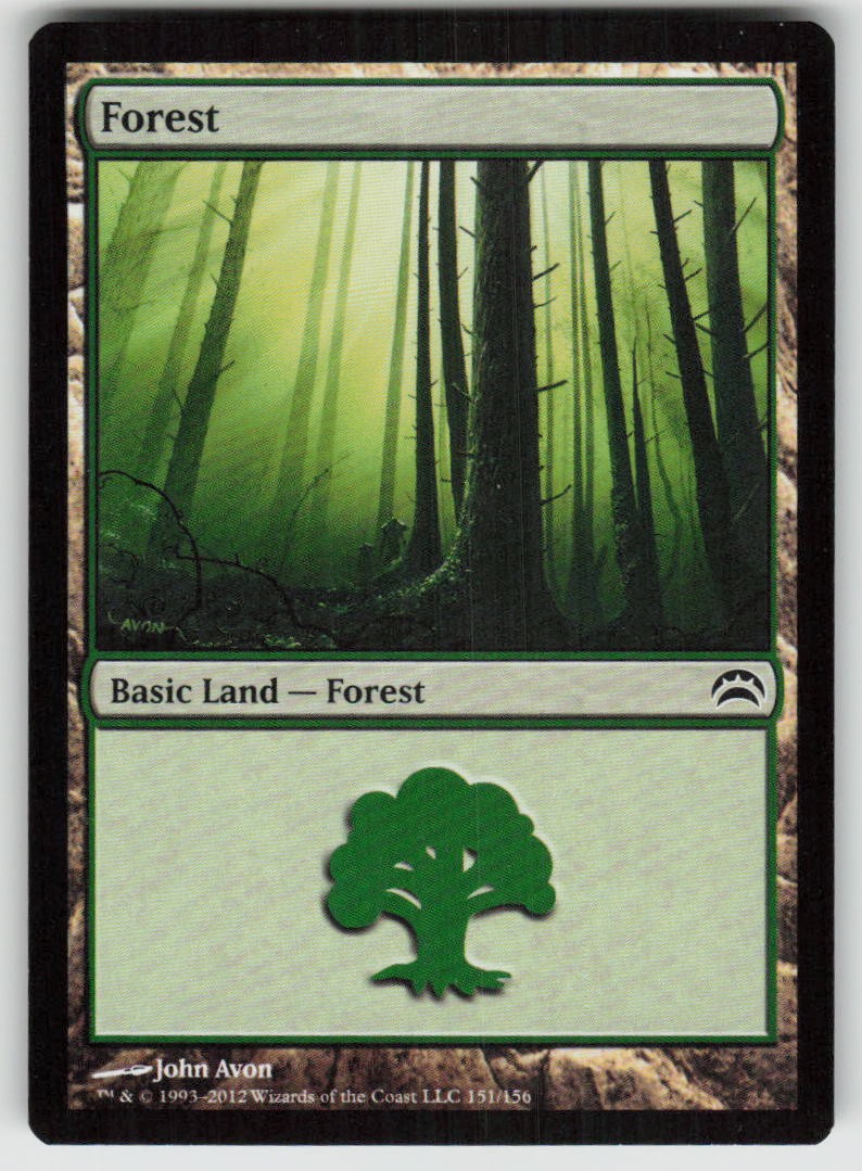 Forest (151) 151 Land Planechase 2012 Magic: The Gathering NM