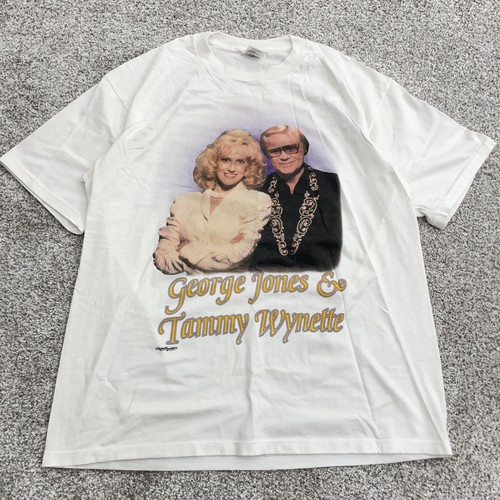 The Vintage George Jones Tammy Wynette Shirt Mens XL Together Again Tour 90s USA