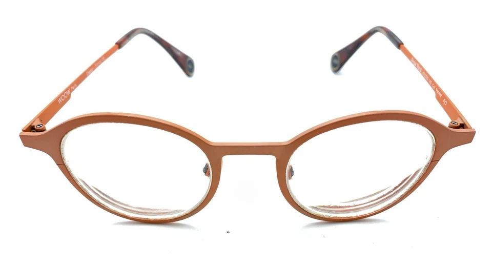 Marcos de gafas redondos de metal naranja WOOW Deja Vu2 Col 940M AO 47-22-145 para mujer Foto 3 de 4
