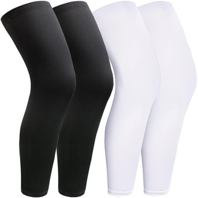 2 Pairs Leg Sleeves,Full Leg Compression Sleeve for Men Women,Long Knee Sleev...