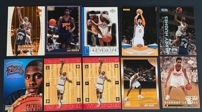 1999 Larry Hughes RC 10 Rookie Card Lot, Inserts, Parallels, Base