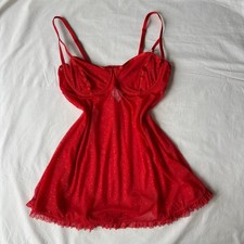 Sheer Red Babydoll Lingerie Adore Me NWT - Size L