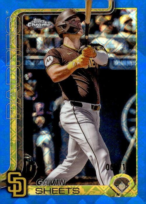 2025 Topps Chrome #158 Gavin Sheets Refractors Blue /150