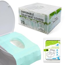 Disposable Toilet Seat Covers - 70-Pack Waterproof XL Travel Pack 70pcs