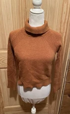 NAÏF Montreal Rustic Brown Angora Blend Long Sleeve Turtleneck Sweater