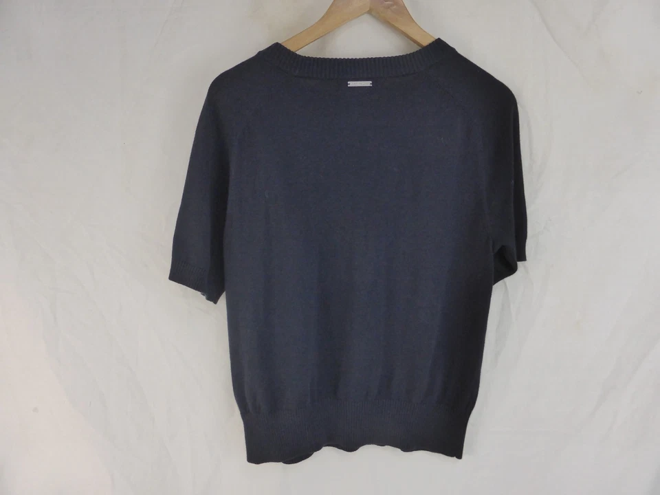 Suéter Michael Kors Rayas Manga Corta Azul Marino Gris Mujer Talla M Foto 2 de 4