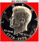 1776-1976-S CLAD PROOF KENNEDY HALF DOLLAR, VERY BEAUTIFUL COIN, FAST SHIPPING
