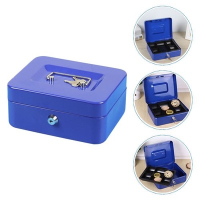 1Pc Sicherheit Schrank Saving Storage Box Blau Lagerung Halter Eisen Fall