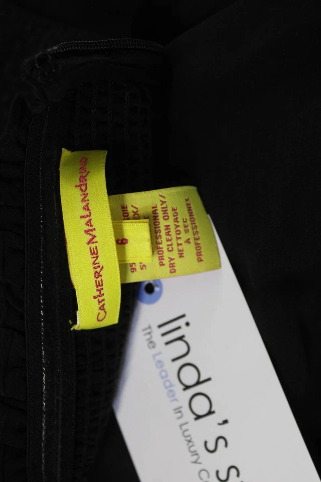 Mono Catherine Malandrino Mujer Pequeño Negro Sin Mangas Cuello Cuadrado Talla 6 Foto 4 de 4