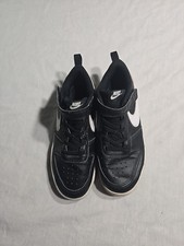 Nike Court Borough Low 2 in Black White Leather Size 3Y