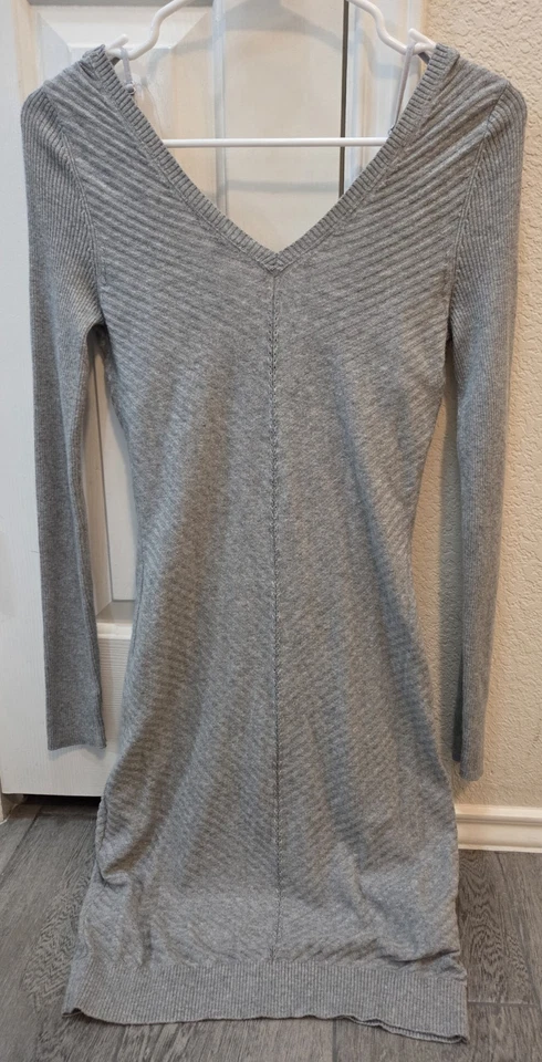 Victoria's Secret Women's Dress Gray Cotton Cashmere Long Sleeve Lined S Small - Image 4 of 4