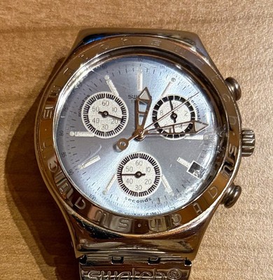 Swatch Irony Chrono Edelstahl   Swiss Made   mit Originaletui