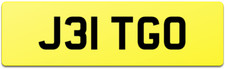 J31 TGO DRAIN POWER JETTING VAN NUMBER PLATE JET GO ! POO WEE BLOCKED SEWER BOG