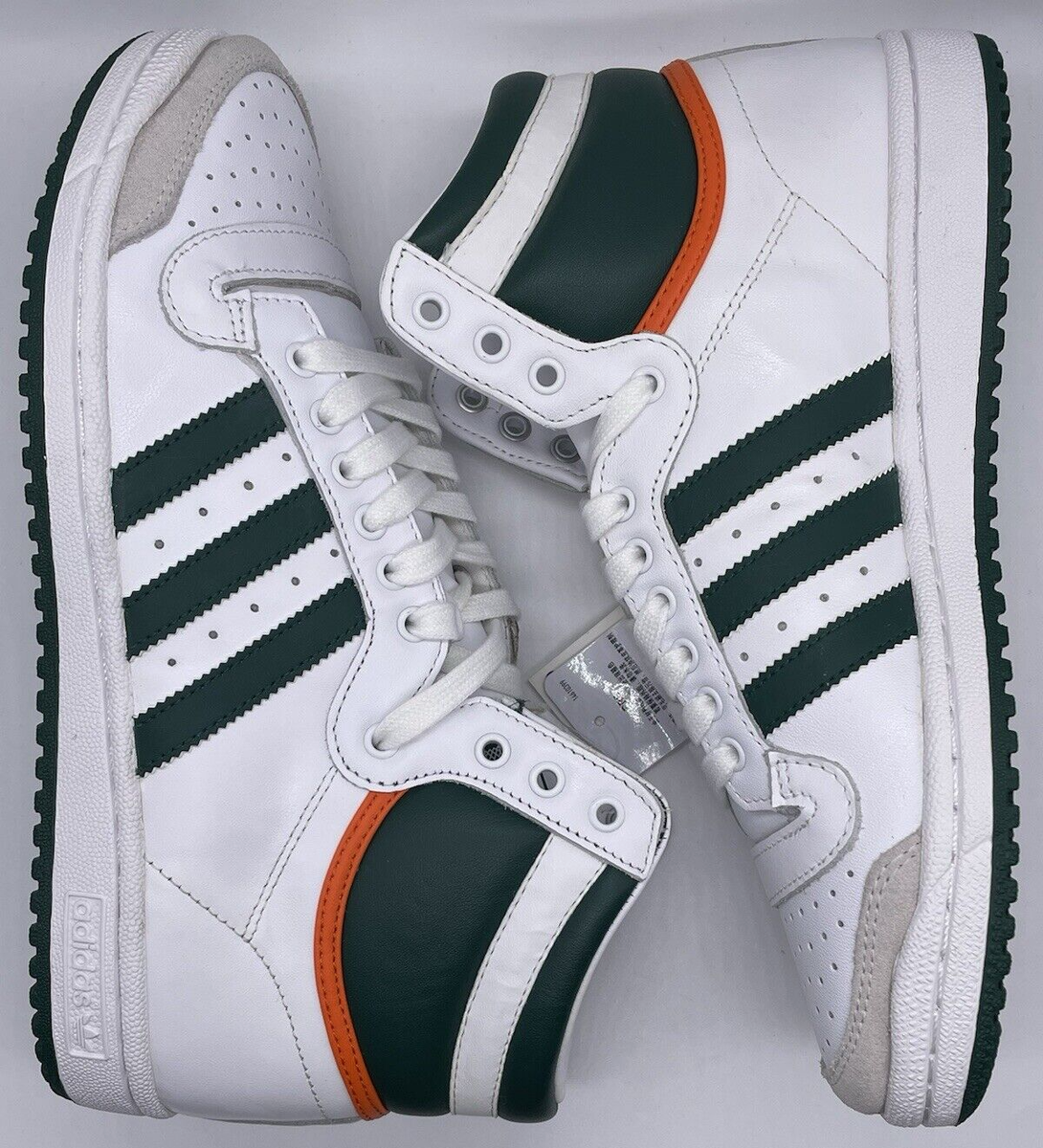 adidas Originals Top Ten Hi Miami Hurricanes EF2516 Size NWOB