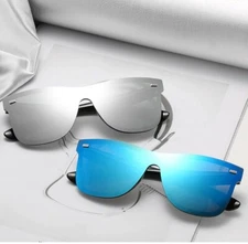 New fashioned one piece frameless sunglasses Men and Women UV400