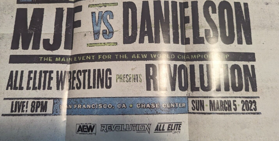 MJF vs Bryan Danielson AEW 17x22 Poster Revolution | eBay image.