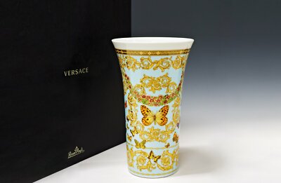 VERSACE BY ROSENTHAL,GERMANY  ''LE JARDIN DE VERSACE'' VASE, 10 1/4 INCH