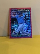 Salvador Perez 2024 Topps Chrome Red  Wave SSP /5 &  Base #117 Royals