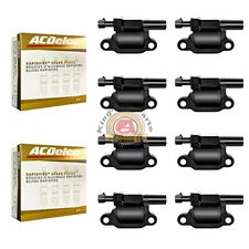 High Performance UF413 Ignition Coil+Spark Plug For Chevy GMC 5.3L 6.2L V8